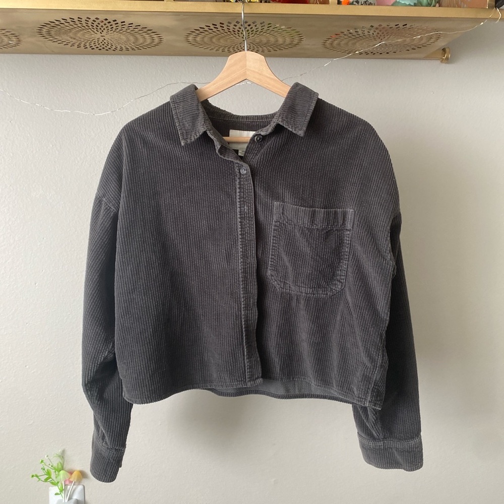 American eagle button up corduroy top